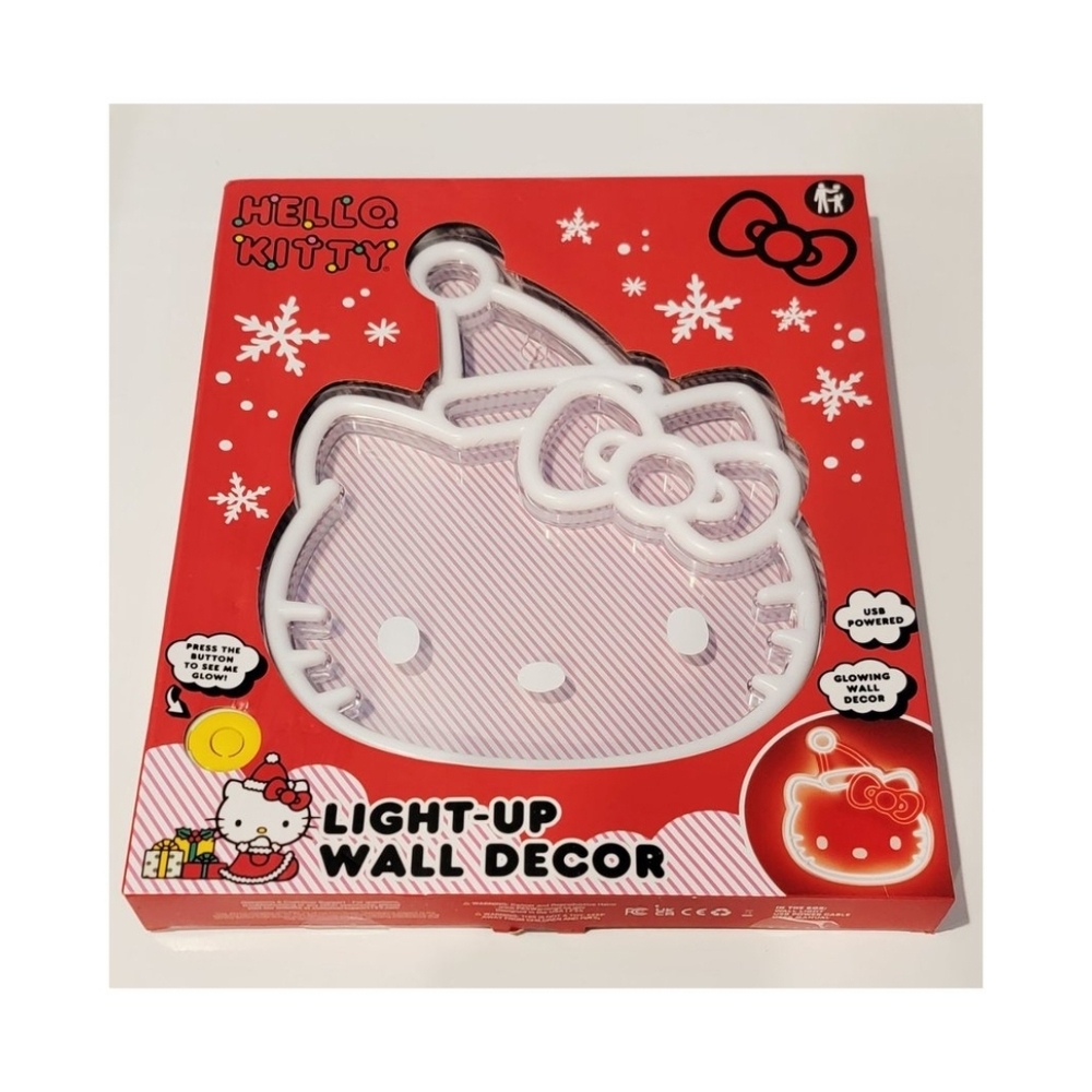 NIB Sanrio Holiday Hello Kitty LED Neon Wall Sign Christmas